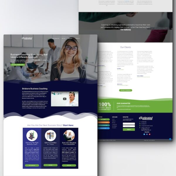 The Excel Biz Solutions homepage.