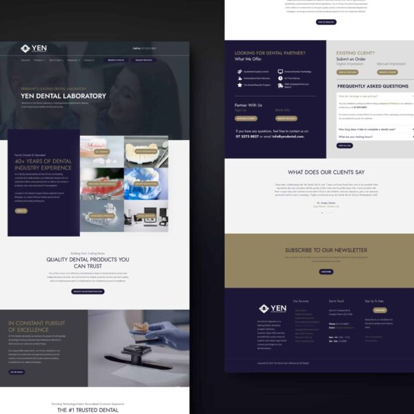 Yen Dental: A website design for a dental clinic.